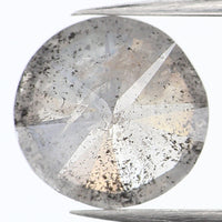 1.96 Ct Natural Loose Diamond, Round Brilliant Cut, Salt Pepper Diamond, Black Diamond, Gray Diamond, Rustic Diamond, Round Cut Diamond KDL891