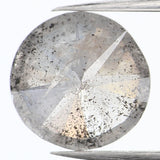 1.96 Ct Natural Loose Diamond, Round Brilliant Cut, Salt Pepper Diamond, Black Diamond, Gray Diamond, Rustic Diamond, Round Cut Diamond KDL891