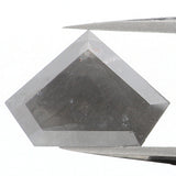 Natural Loose Shield Salt And Pepper Diamond Grey Color 3.45 CT 8.70 MM Shield Shape Rose Cut Diamond KDL1055