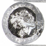 Natural Loose Round Rose Cut Salt And Pepper Diamond Black Grey Color 1.08 CT 6.35 MM Rose Cut Shape Diamond KDL1402