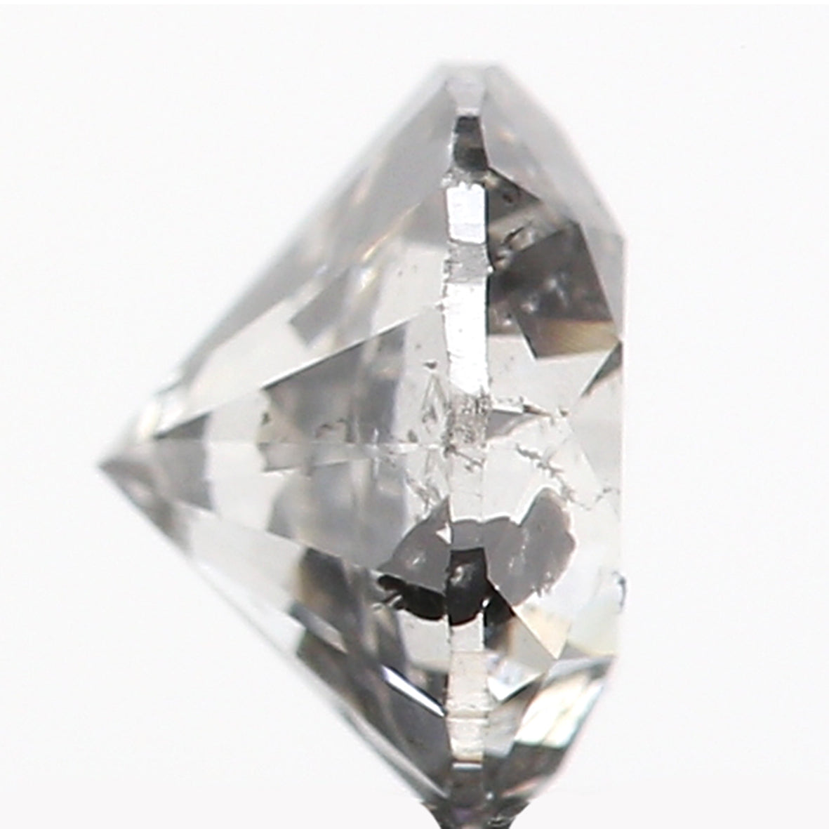 0.47 CT Natural Loose Round Shape Diamond Salt And Pepper Color Round Diamond 4.70 MM Natural Black Grey Round Brilliant Cut Diamond LQ210