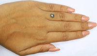Natural Loose Radiant Salt And Pepper Diamond Grey Color 0.97 CT 5.60 MM Radiant Shape Rose Cut Diamond KR723