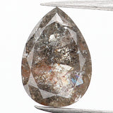0.61 CT Natural Loose Diamond, Pear Diamond, Grey Diamond, Brown Diamond, Rustic Diamond, Pear Cut Diamond, Fancy Color Diamond, KR2332