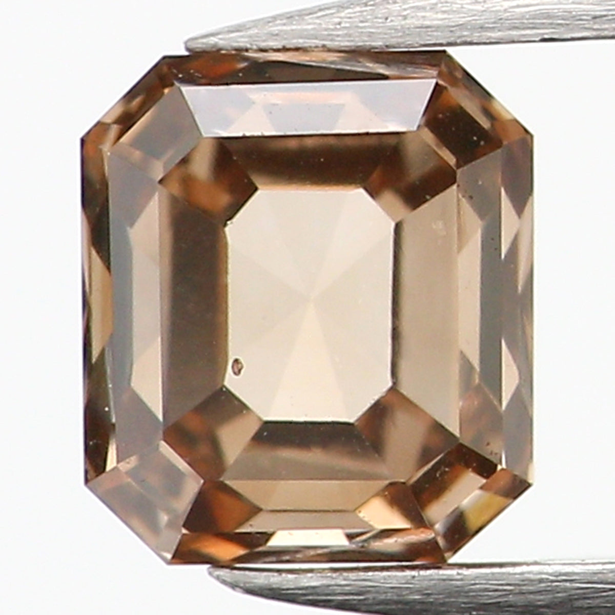 0.33 Ct Natural Loose Diamond, Emerald Cut Diamond, Brown Diamond, Polished Diamond, Rose Cut Diamond, Rustic Diamond, Antique Diamond L769