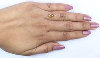 Natural Loose Oval Yellow Brown Color Diamond 1.98 CT 7.87 MM Oval Shape Rose Cut Diamond L2695
