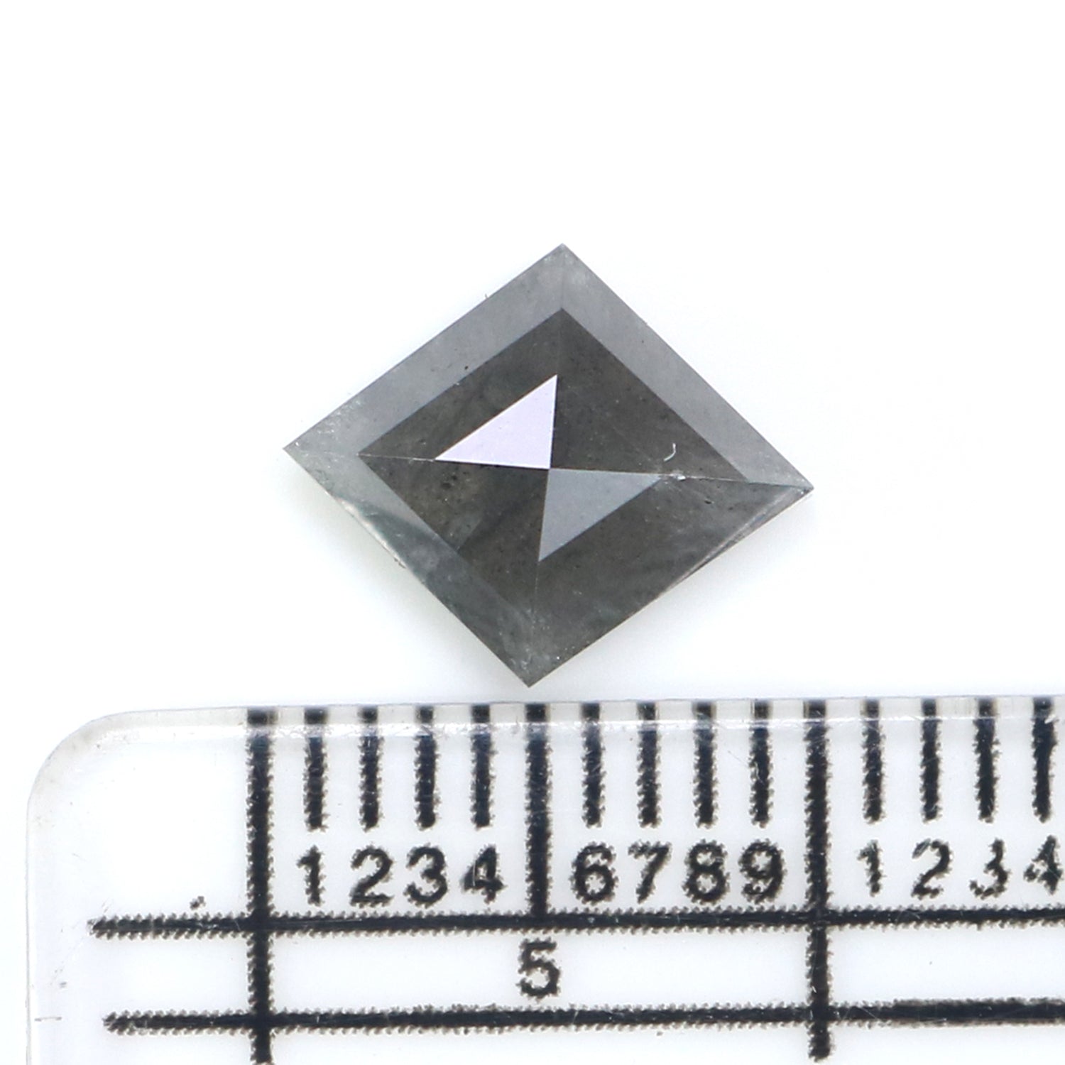 1.50 CT Natural Loose Kite Shape Diamond Salt And Pepper Kite Shape Diamond 9.60 MM Natural Black Grey Color Kite Rose Cut Diamond QK2049