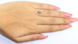 Natural Loose Oval Salt And Pepper Diamond Black Grey Color 0.67 CT 6.95 MM Oval Shape Rose Cut Diamond KR2272