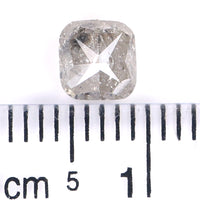 Natural Loose Cushion Salt And Pepper Diamond Grey Color 0.97 CT 5.20 MM Cushion Shape Rose Cut Diamond L7410