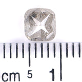 Natural Loose Cushion Salt And Pepper Diamond Grey Color 0.97 CT 5.20 MM Cushion Shape Rose Cut Diamond L7410