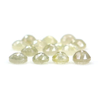 Natural Loose Rose Cut Yellow Grey Diamond Color 1.22 CT 2.30 MM Round Rose Cut Shape Diamond L9220