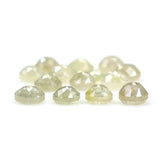 Natural Loose Rose Cut Yellow Grey Diamond Color 1.22 CT 2.30 MM Round Rose Cut Shape Diamond L9220