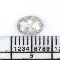 Natural Loose Oval Diamond Grey Color 0.67 CT 6.64 MM Oval Rose Cut Shape Diamond KDL2589