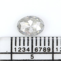 0.67 CT Natural Loose Oval Shape Diamond Grey Color Oval Shape Diamond 6.65 MM Natural Loose Grey Color Diamond Oval Rose Cut Diamond QL2589