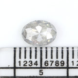 Natural Loose Oval Diamond Grey Color 0.67 CT 6.64 MM Oval Rose Cut Shape Diamond KDL2589