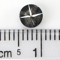 Natural Loose Round Salt And Pepper Diamond Black Grey Color 0.64 CT 5.10 MM Round Brilliant Cut Diamond KR2051