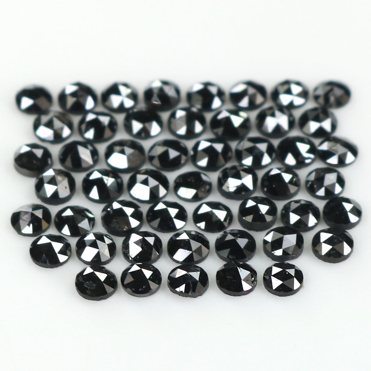 2.80 CT Natural Loose Round Rose Cut Diamond Black Color Round Shape Diamond 2.30 MM Natural Loose Black Color Round Rose Cut Diamond LQ1804