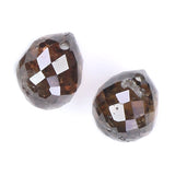 Natural Loose briolette Brown Color Diamond 1.23 CT 4.30 MM Drop Shape Rose Cut Diamond KDK2275
