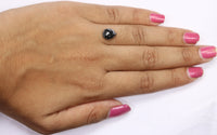 Natural Loose Pear Salt And Pepper Diamond Black Color 2.45 CT 9.20 MM Pear Shape Rose Cut Diamond KR2005