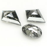 1.12 Ct Natural Loose Diamond, Mix Diamond, Salt And Pepper Diamond, Black Diamond, Grey Diamond, Minimal Diamond, Geometric Diamond, KDL712