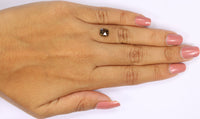 Natural Loose Cushion Brown Champagne Color Diamond 1.42 CT 6.60 MM Cushion Shape Rose Cut Diamond L6162