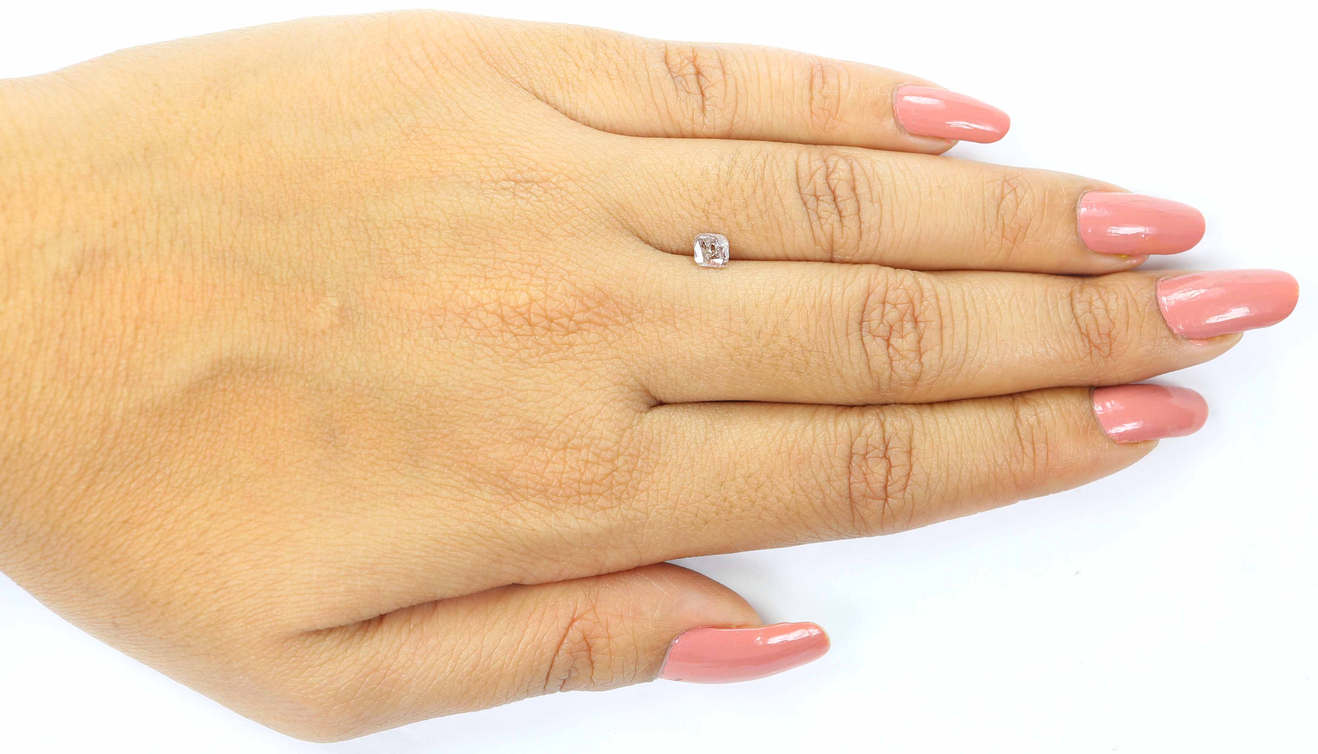0.38 CT Natural Loose Cushion Shape Diamond Pink Color Cushion Cut Diamond 4.20 MM Natural Brown Color Cushion Brilliant Cut Diamond KQ1539