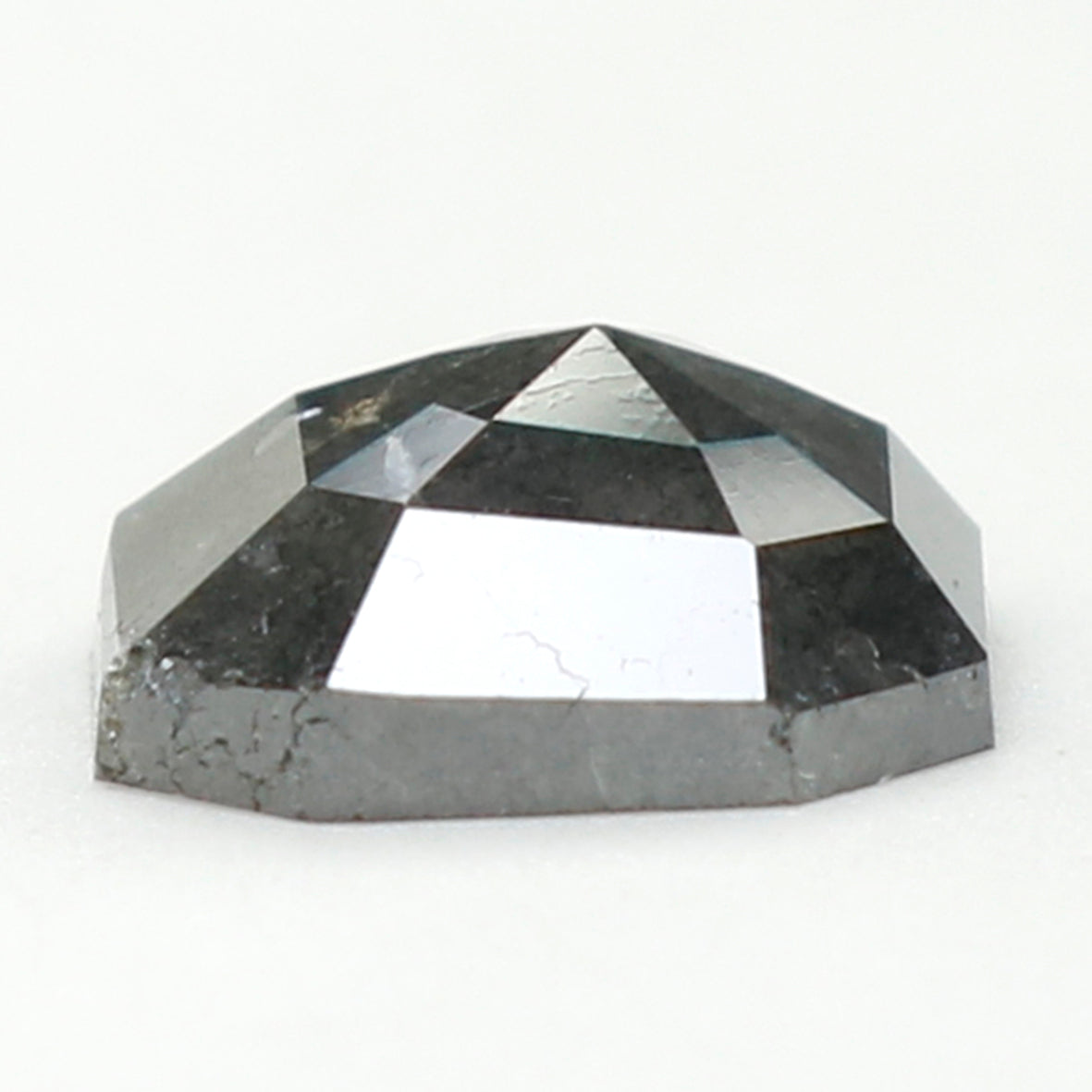 1.08 CT Natural Loose Emerald Shape Diamond Salt And Pepper Emerald Cut Diamond 6.50 MM Natural Black Grey Emerald Rose Cut Diamond QL7004