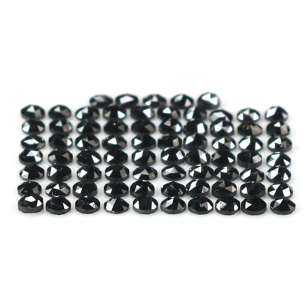 3.34 CT Natural Loose Round Rose Cut Diamond Black Color Round Shape Diamond 2.20 MM Natural Loose Black Color Round Rose Cut Diamond KQ2456