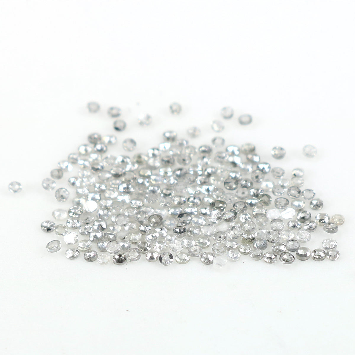 0.91 CT Natural Loose Round Shape Diamond Salt And Pepper Round Cut Diamond 1.00 MM Natural Black Grey Color Round Rose Cut Diamond LQ1816