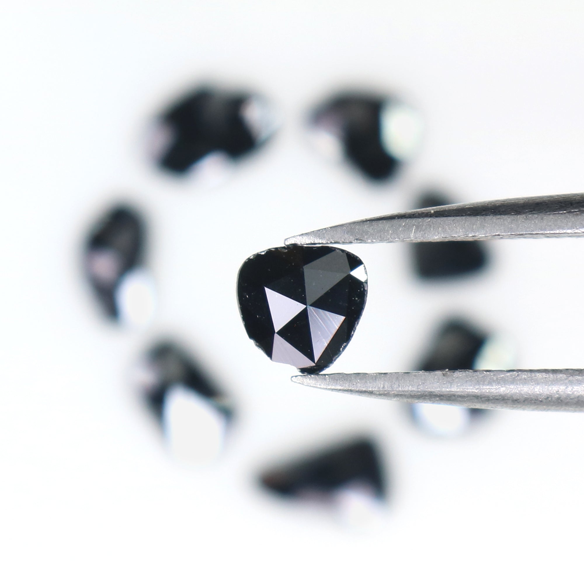 1.41 CT Natural Loose Slice Shape Diamond Black Color Slice Cut Diamond 4.70 MM Natural Loose Black Color Slice Rose Cut Diamond LQ2597