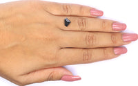 Natural Loose Shield Black Color Diamond 1.45 CT 6.70 MM Shield Shape Rose Cut Diamond L154