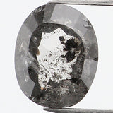 1.00 Ct Natural Loose Diamond, Oval Diamond, Black Diamond, Grey Diamond, Salt and Pepper Diamond, Antique Diamond, Real Diamond, KDL761