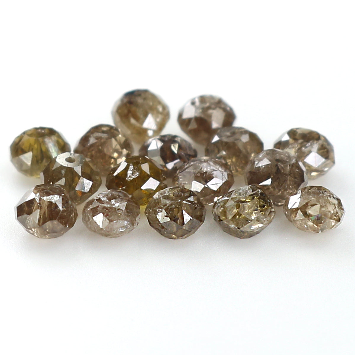 2.42 CT Natural Loose Bead Shape Diamond Brown Color Bead Cut Diamond 2.70 MM Natural Loose Diamond Bead Rose Cut Diamond LQ1736