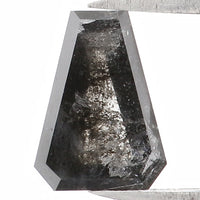 Natural Loose Coffin Salt And Pepper Diamond Black Grey Color 0.73 CT 7.15 MM Coffin Shape Rose Cut Diamond KDL1297