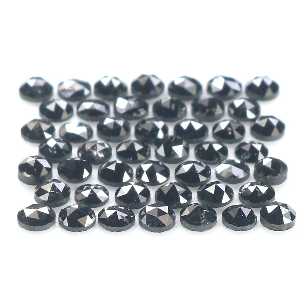 3.36 CT Natural Loose Round Rose Cut Diamond Black Color Round Shape Diamond 2.60 MM Natural Loose Black Color Round Rose Cut Diamond KQ2464