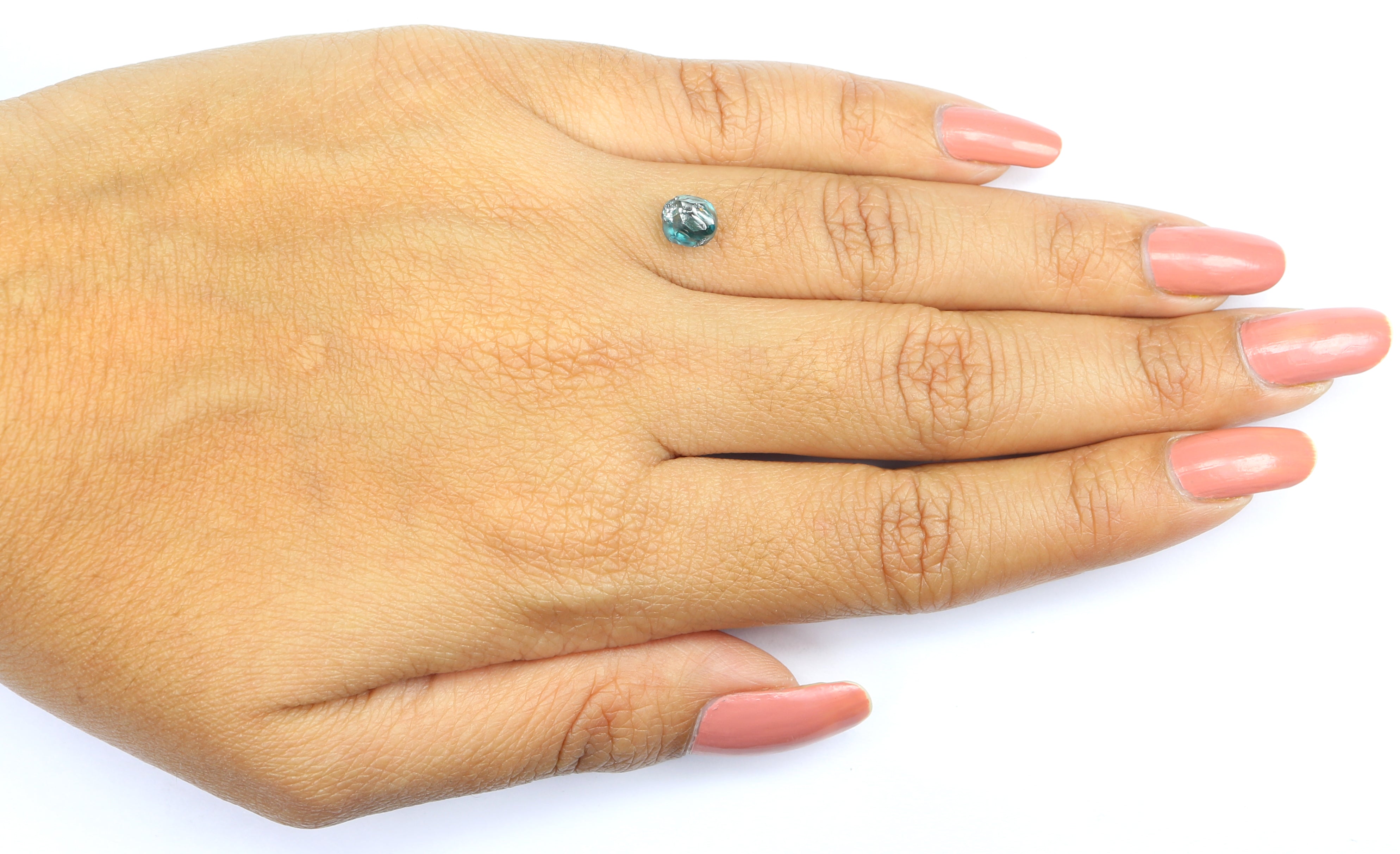 1.36 CT Natural Loose Rough Shape Diamond Blue Color Rough Cut Diamond 6.30 MM Natural Loose Blue Diamond Rough Irregular Cut Diamond QL2343