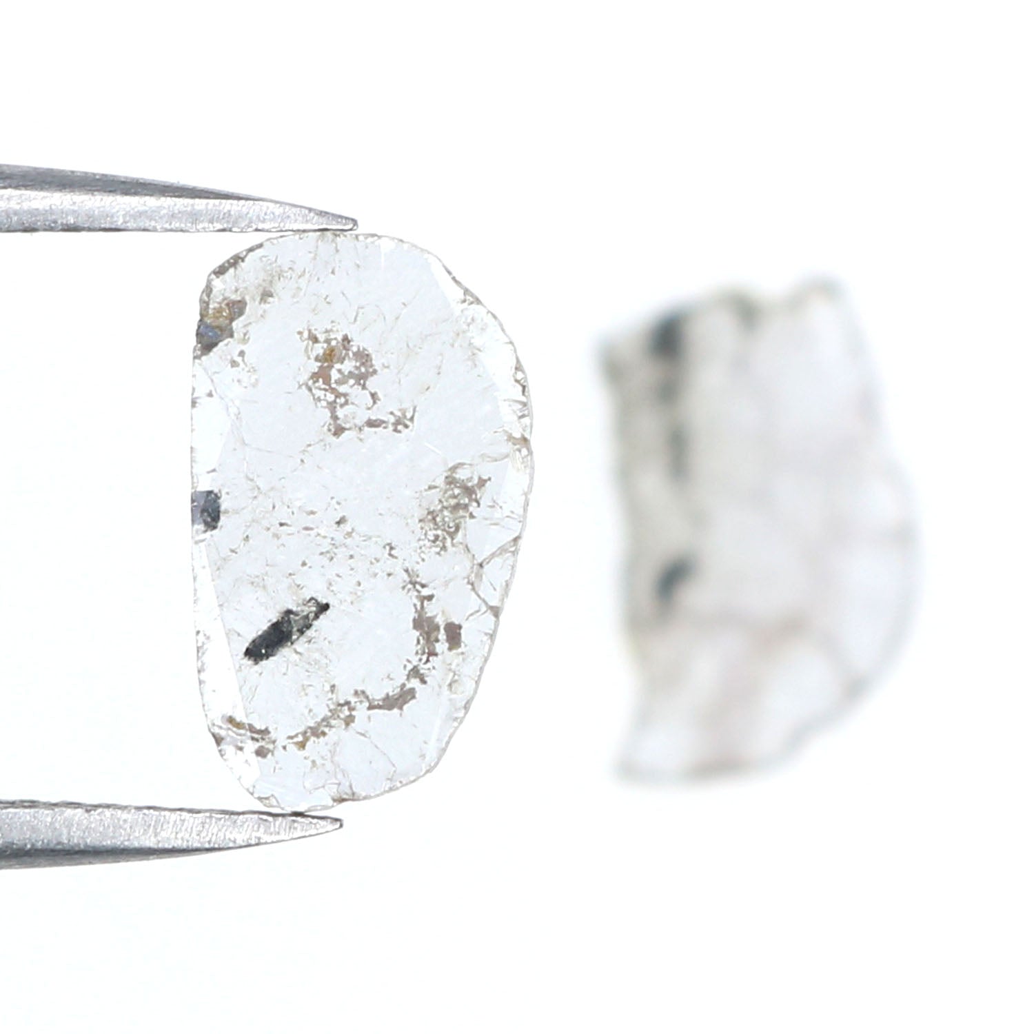 1.02 Ct Natural Loose Slice Shape Diamond Grey Color Slice Cut Diamond 10.45 MM Natural Loose Grey Color Slice Irregular Cut Diamond LQ9833