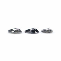 Natural Loose Pear Diamond, Salt And Pepper Pear Diamond, Natural Loose Diamond, Pear Rose Cut Diamond, 0.48 CT Pear Cut Diamond KR2645