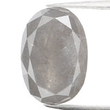 Natural Loose Oval Salt And Pepper Diamond Grey Color 2.37 CT 9.30 MM Oval  Rose Cut Shape Diamond KDL987