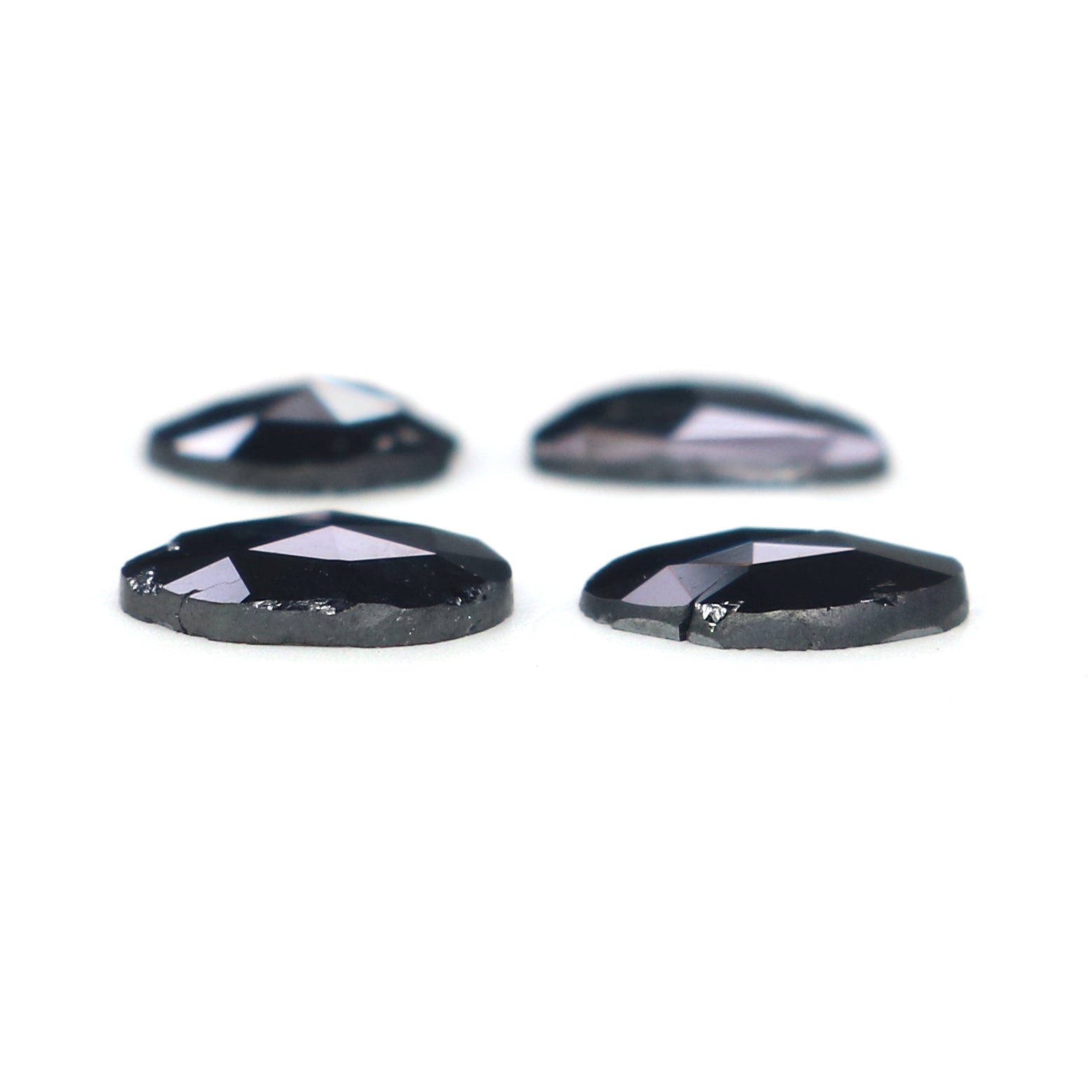 1.20 CT Natural Loose Slice Shape Diamond Black Color Slice Cut Diamond 6.05 MM Natural Loose Black Color Slice Rose Cut Diamond KQ2625