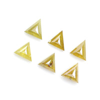 Natural Loose Triangle Shape Yellow Color Diamond 1.54 CT 4.18 MM Triangle Shape Rose Cut Diamond KDL2050