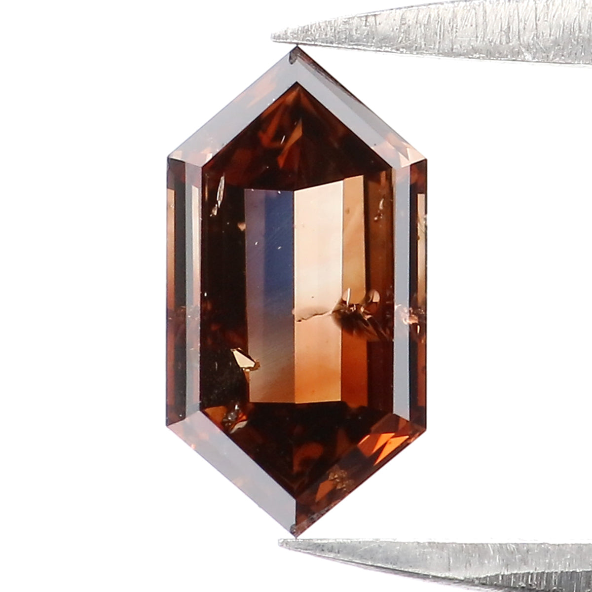 Natural Loose Hexagon Brown Color Diamond 0.65 CT 8.05 MM Hexagon Shape Rose Cut Diamond KDL1861