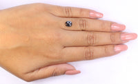 Natural Loose Oval Diamond Black Color 1.31 CT 7.10 MM Oval Shape Rose Cut Diamond L7596