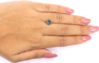 Natural Loose Round Salt And Pepper Diamond Black Grey Color 1.96 CT 7.50 MM Round Brilliant Cut Diamond KDL8077