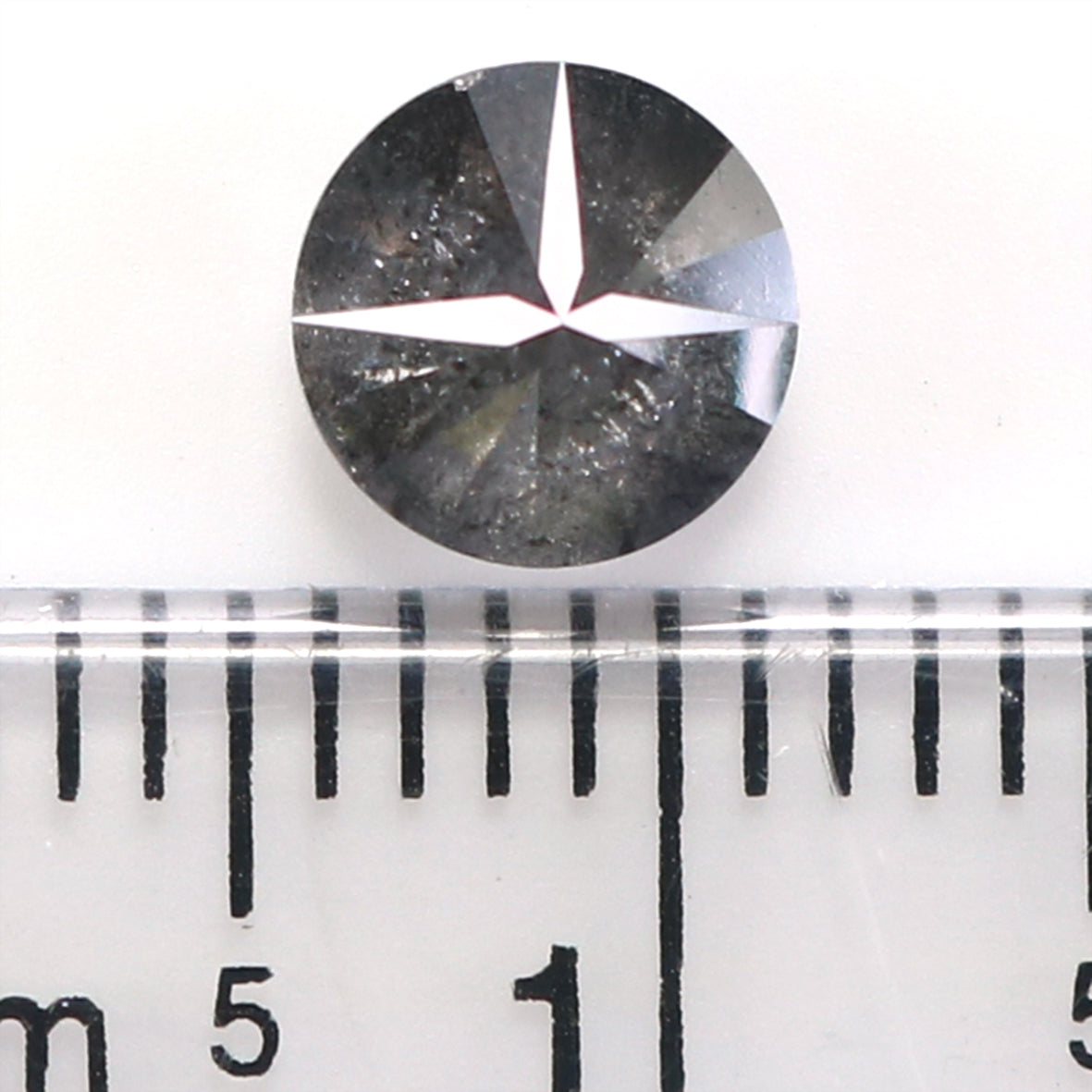 0.97 CT Natural Loose Round Shape Diamond Black Grey Color Round Shape Diamond 5.90 MM Salt And Pepper Round Brilliant Cut Diamond LQ2028
