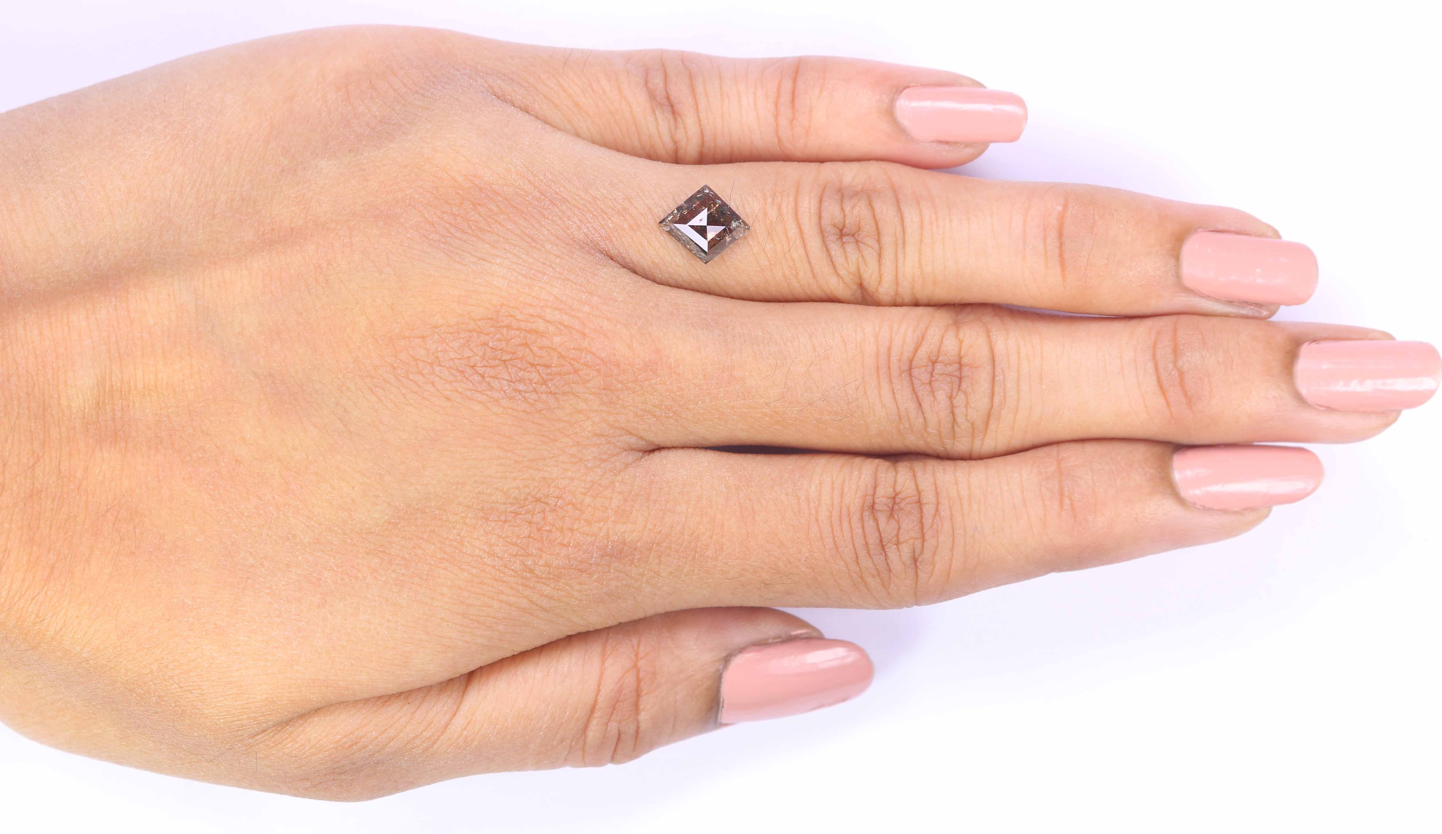 0.90 CT Natural Loose Kite Shape Diamond Brown Color Kite Cut Diamond 6.30 MM Natural Loose Brown Color Diamond Kite Rose Cut Diamond KQ1816