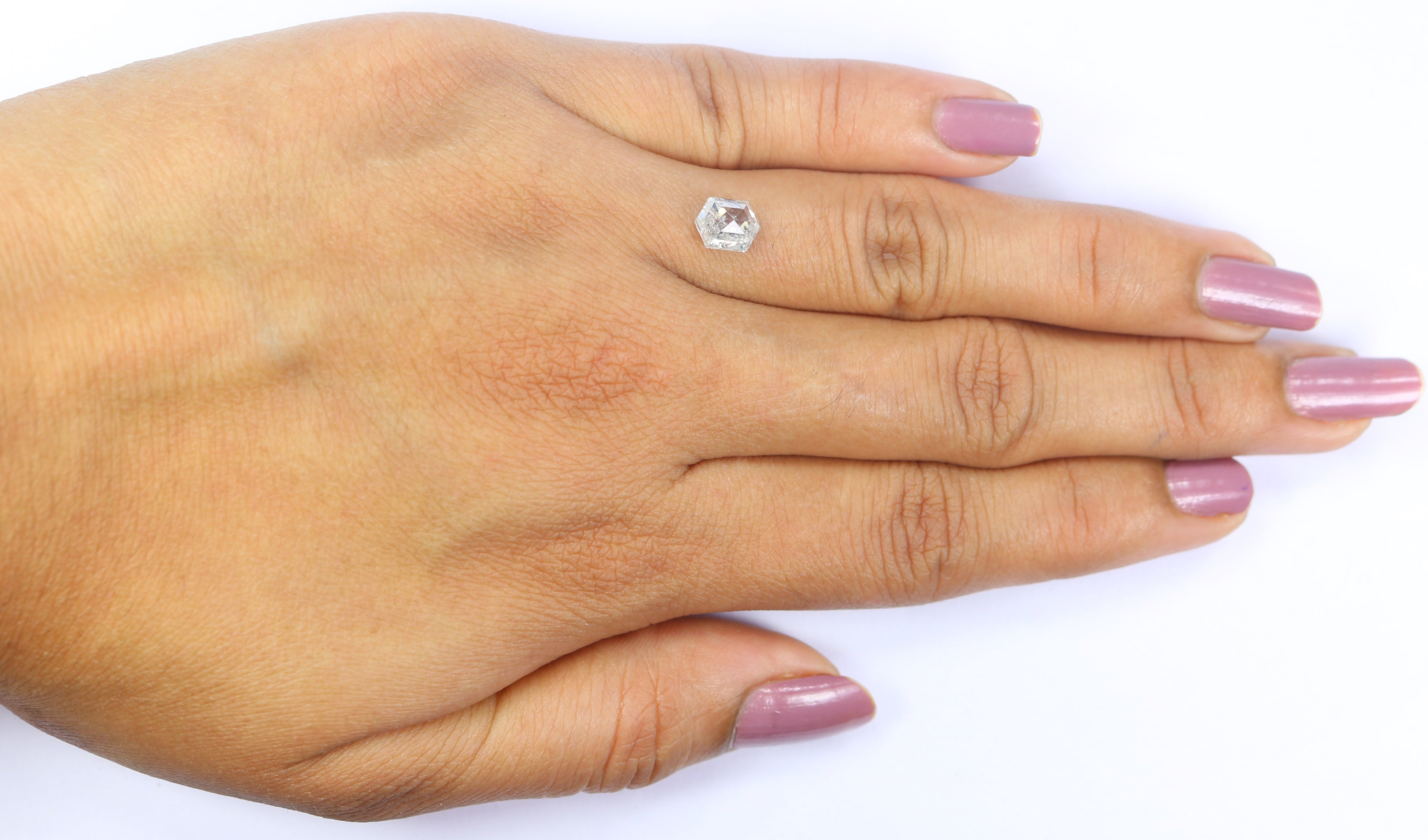 1.08 CT Natural Loose Hexagon Shape Diamond White - G Hexagon Diamond 6.65 MM Natural Loose White - G Color Hexagon Rose Cut Diamond QL2576