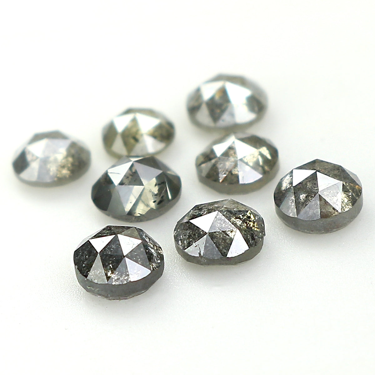 1.34 Ct Natural Loose Round Rose Cut Diamond Salt And Pepper Round Shape Diamond 2.90 MM Natural Black Grey Round Rose Cut Diamond QL1137