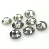 Natural Loose Rose Cut Salt And Pepper Diamond Black Grey Color 1.34 CT 2.90 MM Rose Cut Shape Diamond KDL1137
