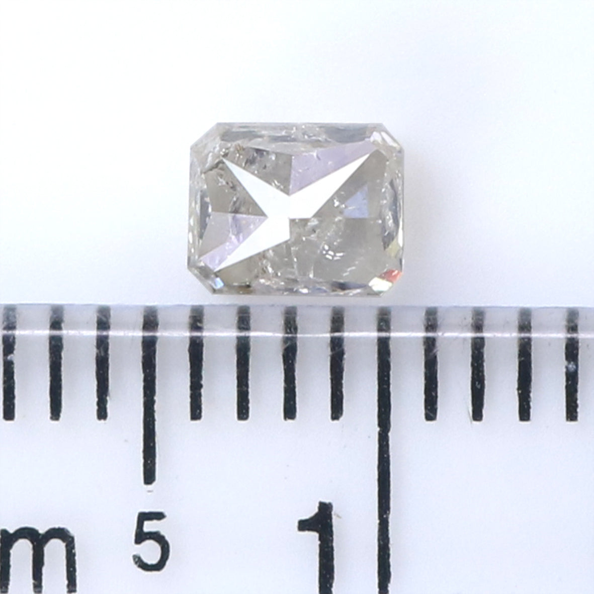0.54 CT Natural Loose Emerald Shape Diamond Grey Color Emerald Cut Diamond 4.60 MM Natural Yellow Color Emerald Brilliant Cut Diamond LQ7413