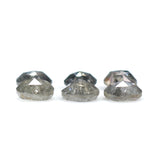 Natural Loose Rose Cut Salt And Pepper Diamond Black Grey Color 1.17 CT 3.25 MM Rose Cut Shape Diamond L988